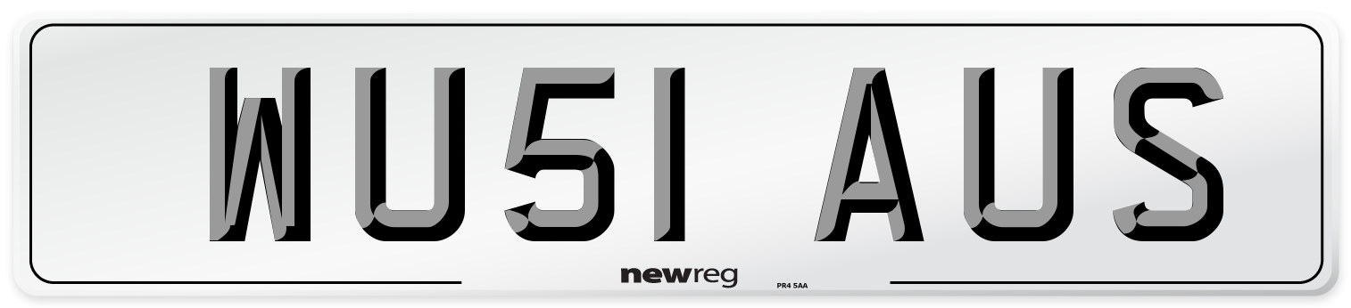 WU51 AUS Number Plate from New Reg